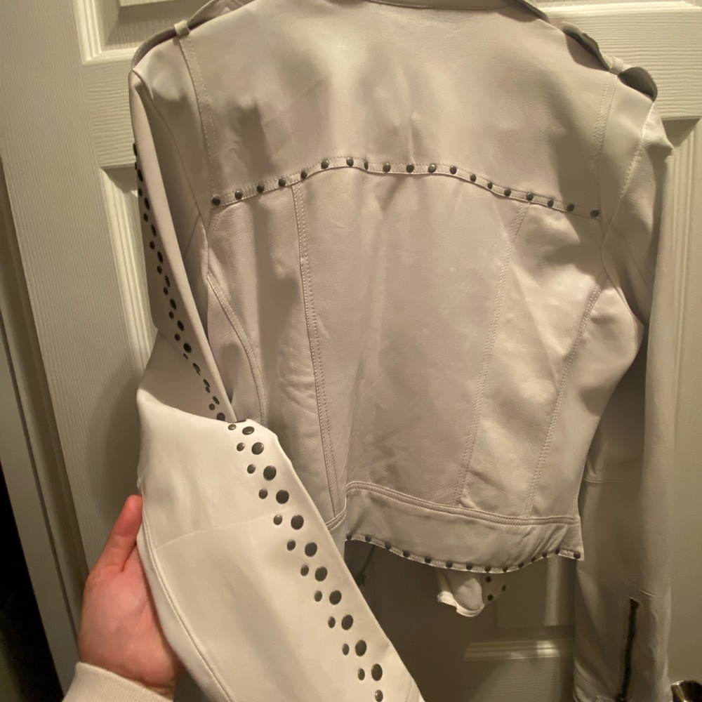 White Leather Jacket - Picture 2 of 3
